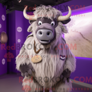 Lavender Bison Maskottchen...