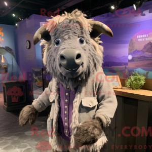 Lavender Bison mascot...
