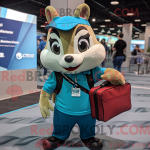 Cyan Chipmunk mascot...