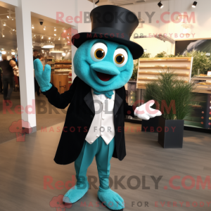 Teal Fish And Chips mascot...