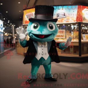 Teal Fish And Chips mascot...