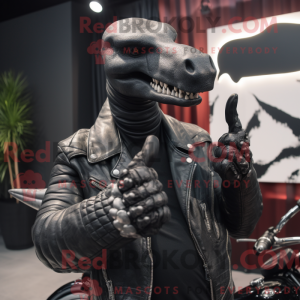 Black Brachiosaurus mascot...