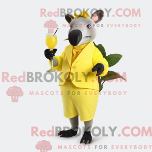 Lemon Yellow Tapir mascot...