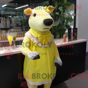 Lemon Yellow Tapir mascot...