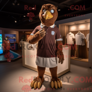 Brown Eagle mascot costume...