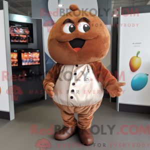 Brun Abrikos maskot kostume...