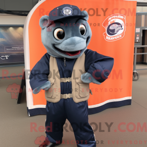 Navy laks maskot drakt...