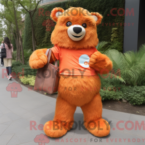 Orange Sloth Bear maskot...