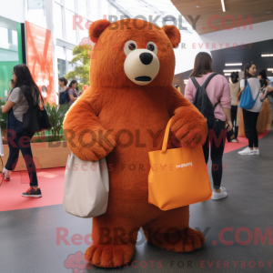 Orange Sloth Bear mascot...