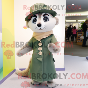 Olive Ferret mascot costume...