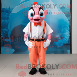 Pink Clown Fish mascot...