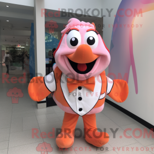Pink Clown Fish mascot...