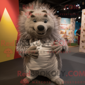 Grå Piggsvin maskot drakt...