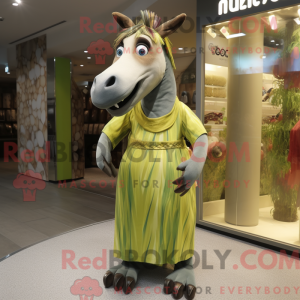 Oliven Quagga maskot...