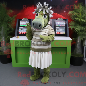 Olive Quagga mascot costume...
