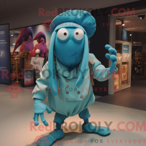 Cyan Hermit Crab mascot...