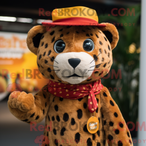 Rust Leopard maskot kostume...