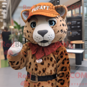 Rust Leopard maskot kostume...