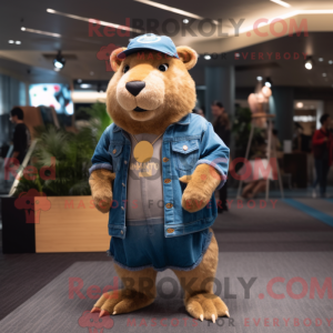 Gold Capybara mascot...