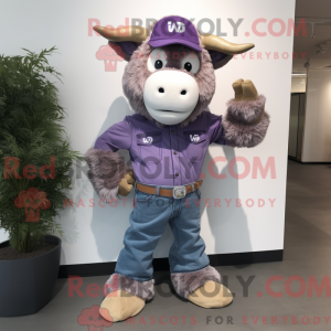 Lavender Bison mascot...