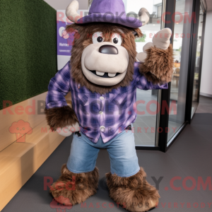 Lavender Bison mascot...