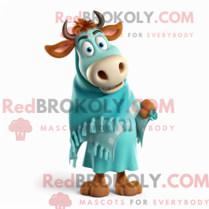 Cyan Guernsey Cow máscara...