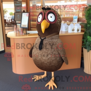 Brown Quail mascot costume...