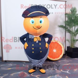 Navy Grapefruit mascot...