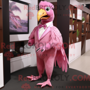 Pink Fasan maskot kostume...