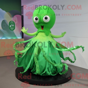 Grøn Octopus maskot kostume...