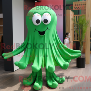 Green Octopus mascot...