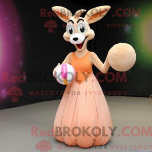 Peach Gazelle mascot...