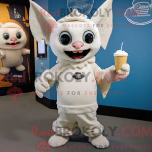 Cream Bat mascot costume...