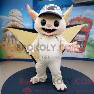 Cream Bat maskot kostume...