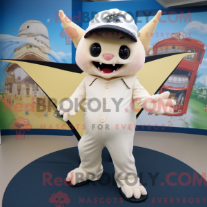 Creme Bat-maskot-draktfigur...