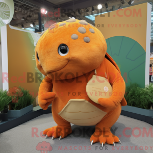 Orange Glyptodon mascot...