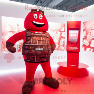 Red Chocolate Bar mascot...