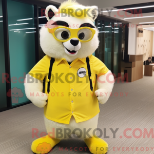 Lemon Yellow Skunk mascot...