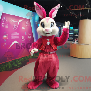 Magenta Wild Rabbit mascot...