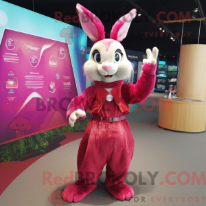 Magenta Wild Rabbit maskot...