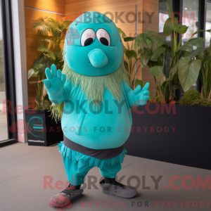 Turquoise Kiwi mascot...