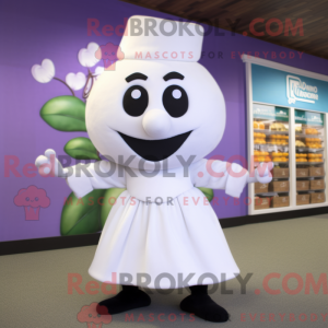 White Plum mascot costume...
