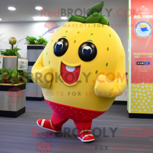 Gold Strawberry mascot...