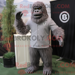Gray Sasquatch mascot...