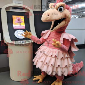 Peach Spinosaurus mascot...