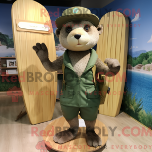 Olive Otter mascottekostuum...