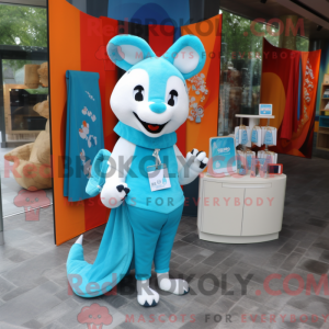 Turquoise Ermine mascot...