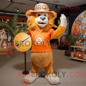 Orange Tamer Lion mascot...