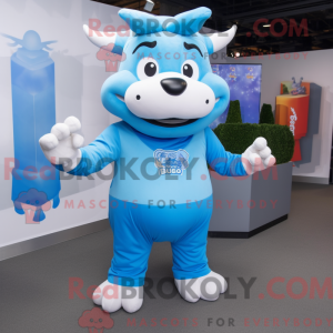Sky Blue Bull maskot...