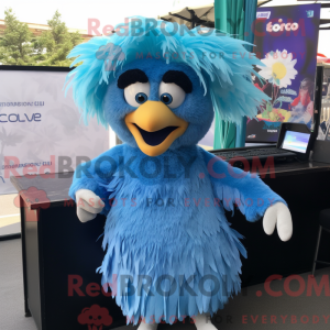 Sky Blue Emu mascot costume...